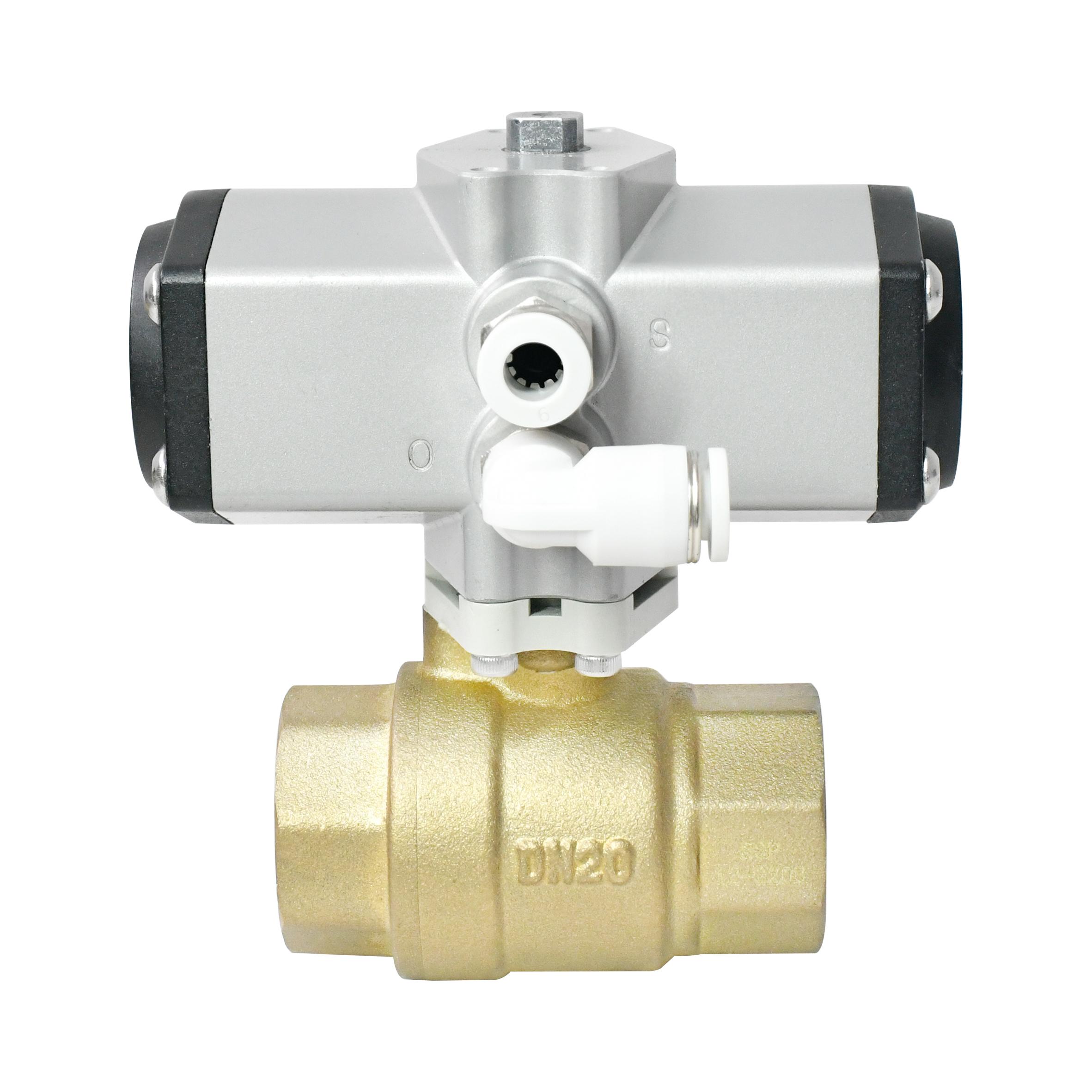 TONHEFLOW P30系列 DN20 黄铜两通气动球阀，扭力3N.m