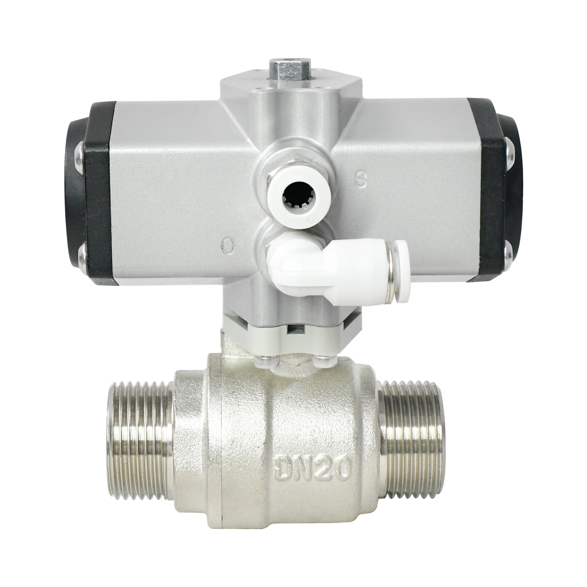 TONHEFLOW P30系列 DN20 铜镀镍两通气动球阀，开关时间≤1S